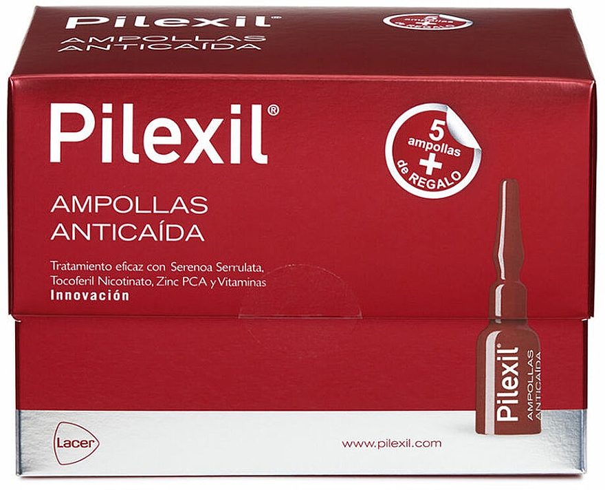 Ампули проти випадання волосся - Lacer Pilexil Anti-Hair Loss Ampoules — фото N1