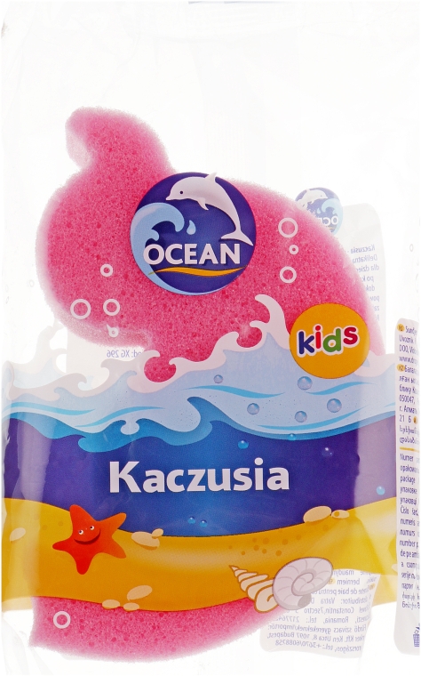 Детская губка для купания "Kaczusia", розовая - Ocean — фото N1