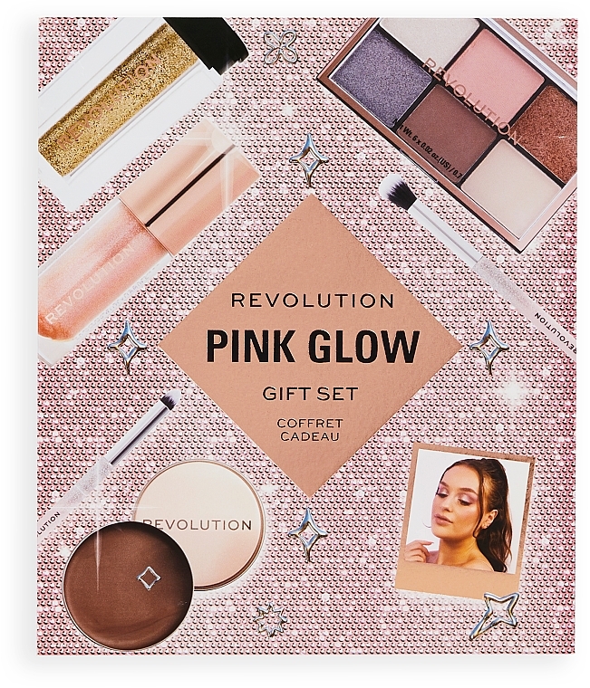 Набір, 6 продуктів - Makeup Revolution Pink Glow Get The Look Gift Set — фото N3