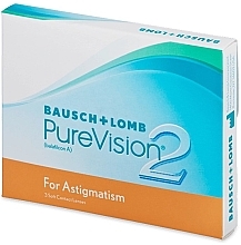 Парфумерія, косметика Контактні лінзи 8.9 125-0100 170, 3 шт - Bausch & Lomb PureVision 2 For Astigmatism