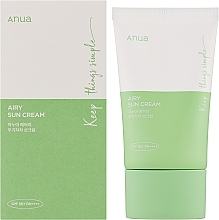 Легкий минеральный солнцезащитный крем - Anua Airy Sun Сream SPF50+ PA++++ — фото N2