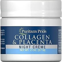 Парфумерія, косметика Нічний крем з колагеном і плацентою - Puritan's Pride Collagen And Placenta Night Creme