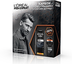 Духи, Парфюмерия, косметика Подарочный набор "Карбоновая Защита" - L'Oreal Paris Men Expert (sh/gel/300ml + deo/50ml)