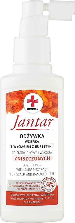 Кондиціонер для пошкодженого волосся з екстрактом бурштину - Farmona Jantar Medica Conditioner with Amber Extract