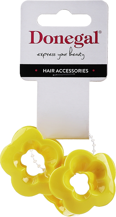 Затискачі для волосся FA-5654+1, жовті - Donegal — фото N1