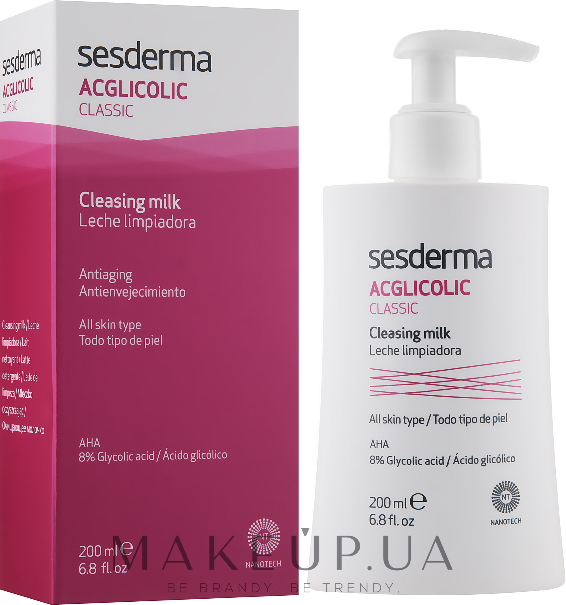 Молочко для снятия макияжа - SesDerma Laboratories Acglicolic Classic Cleansing Milk — фото 200ml