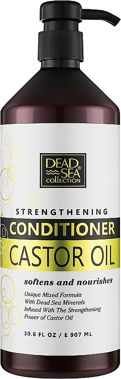 Кондиционер для волос с касторовым маслом и минералами Мертвого моря - Dead Sea Collection Conditioner With Castor Oil — фото N1