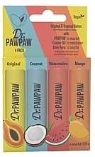 Набор - Dr. PAWPAW Original & Tropical Balms (lip/balm/4g*4) — фото N1