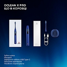 Умная зубная щетка Oclean X Pro Blue - Oclean X Pro Navy Blue (OLED) (Global) — фото N16