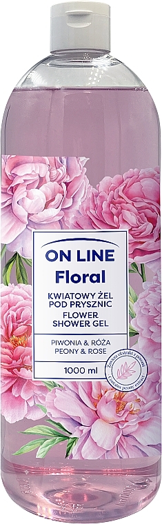 Гель для душу "Півонія та троянда" - On Line Floral Flower Shower Gel Peony & Rose