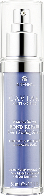 Ущільнювальна сироватка для волосся - Alterna Caviar Anti-Aging Restructuring Bond Repair 3-in-1 Sealing Serum — фото N1