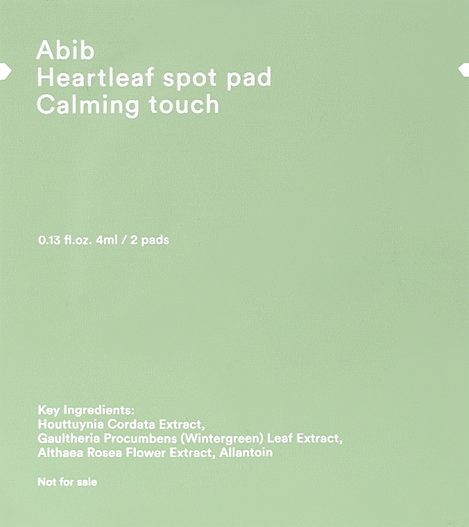 Заспокійливі диски для обличчя - Abib Heartleaf Spot Pad Calming Touch — фото N1