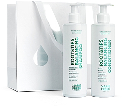 Подарунковий набір Root & Tips шампунь + кондиціонер для жирних коренів та сухих кінчиків волосся у білому пакеті - Marie Fresh Cosmetics (h/shm/250ml + h/cond/200ml) — фото N3