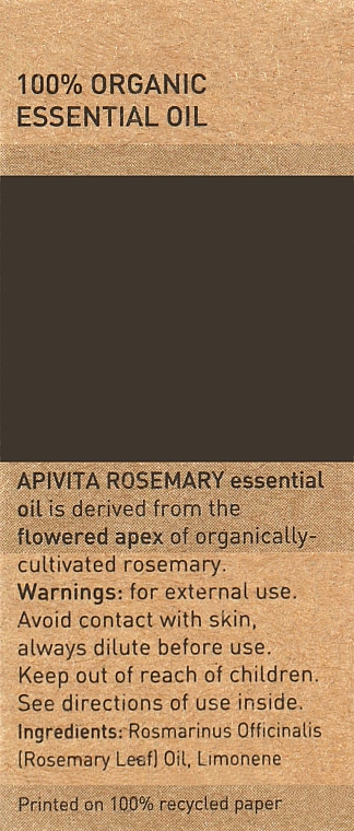 Эфирное масло "Розмарин" - Apivita Aromatherapy Organic Rosemary Oil — фото N3