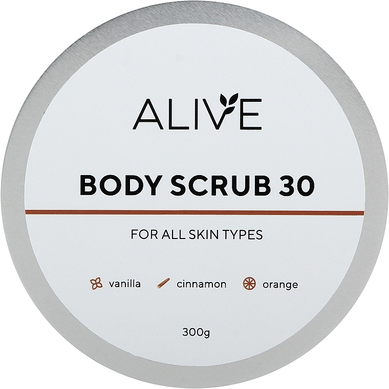 Скраб для эксфолиации и антицеллюлитного эффекта - ALIVE Cosmetics Body Scrub 30 — фото N1