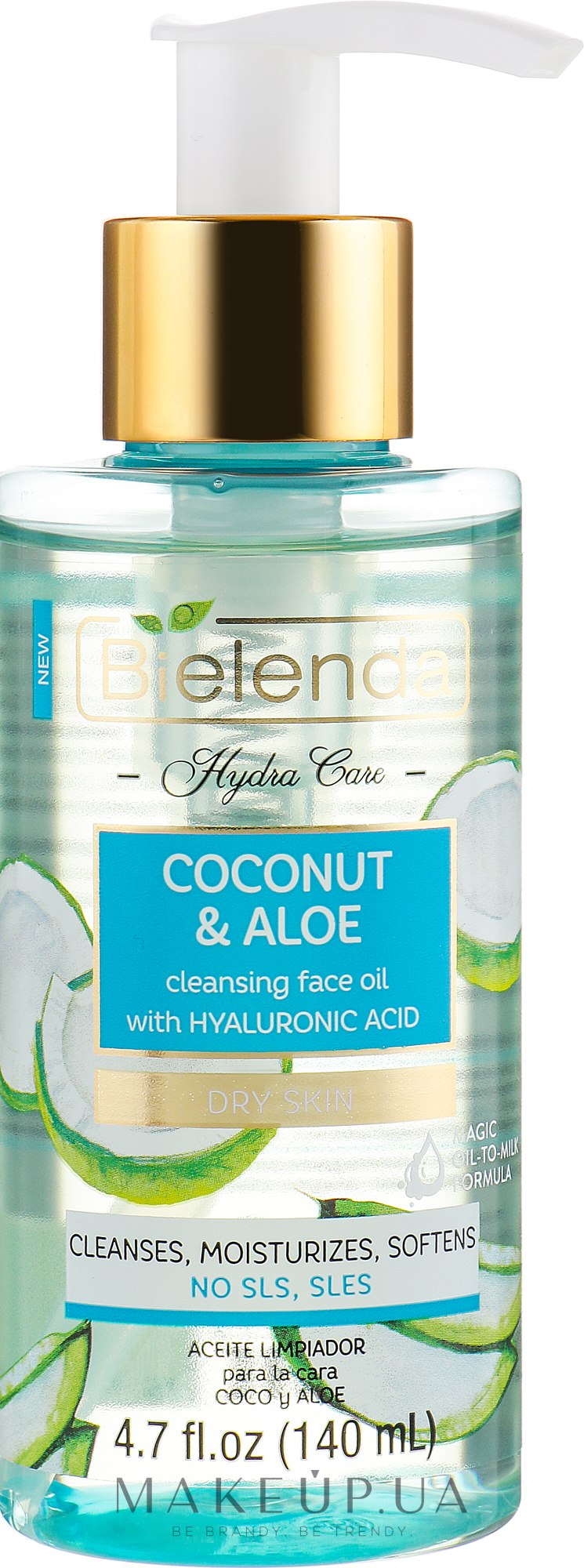 Очищающее масло для лица "Кокос и алоэ" - Bielenda Hydra Care Cleansing Face Oil Coconut and Aloe — фото 140ml