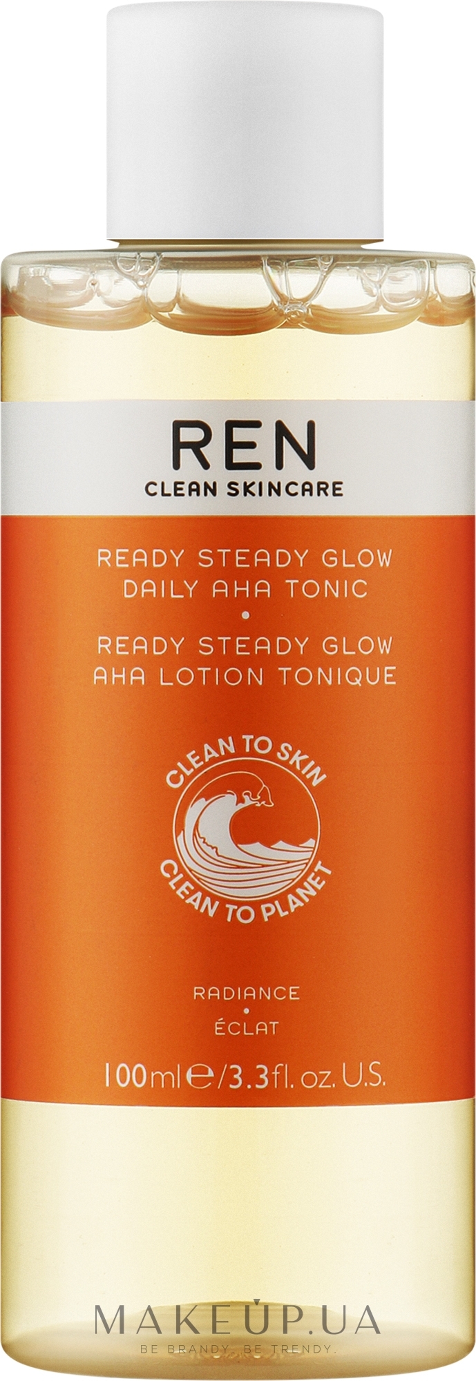 Тоник для сияния кожи лица с АНА-кислотами - Ren Radiance Ready Steady Glow Daily AHA Tonic — фото 100ml