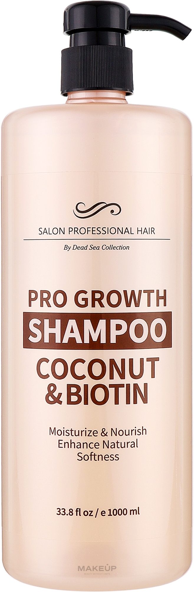 Шампунь для волосся з кокосом і біотином та мінералами Мертвого моря - Dead Sea Collection Coconut & Biotin Shampoo — фото 1000ml