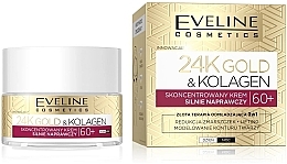 Духи, Парфюмерия, косметика Восстанавливающий крем для лица - Eveline Cosmetics 24K Gold&Kolagen Revitalizing Cream 60+