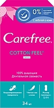 УЦЕНКА Гигиенические ежедневные прокладки со свежим ароматом, 34шт - Carefree Cotton Fresh * — фото N1