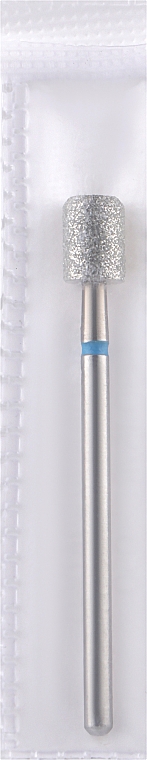 Фреза алмазна, циліндр з фаскою, L-7 мм, 5.0 мм, синя - Head The Beauty Tools — фото N1