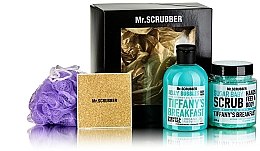 Духи, Парфюмерия, косметика УЦЕНКА Подарочный набор "Tiffany's Breakfast" - Mr.Scrubber (shower/gel/275ml + scrub/300g + shower/sponge)*