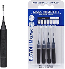 Парфумерія, косметика Щітка міжзубна, чорна, 4 шт. - Elgydium Clinic Brushes Mono Compact Black 0.6mm