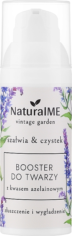 Бустер для лица с азелоглицином "Шалфей и ладанник" - NaturalME Vintage Garden Sage & Cistus Exfoliation & Smoothing Booster With Azeloglycine — фото N1