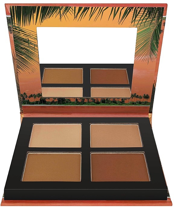 Палетка для контурування - W7 Honolulu Silhouette Bronze and Contour Palette — фото N1