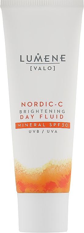 Дневной флюид придающий сияние с минеральным фильтром - Lumene Nordic-C Valo Brightening Day Fluid Mineral SPF 30