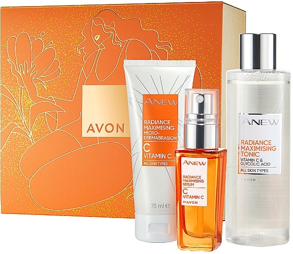 Набор - Avon Anew Skin Saviours Gift Set (peeling/75ml + ser/30ml + tonic/200ml)