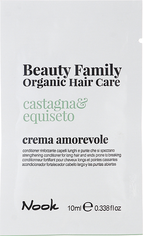 Зміцнювальний кондиціонер для довгого ламкого волосся - Nook Beauty Family Organic Hair Care (пробник)