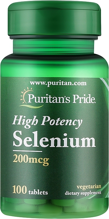 Дієтична добавка "Селен", 200 mcg - Puritan's Pride Hight Potency Selenium — фото N1