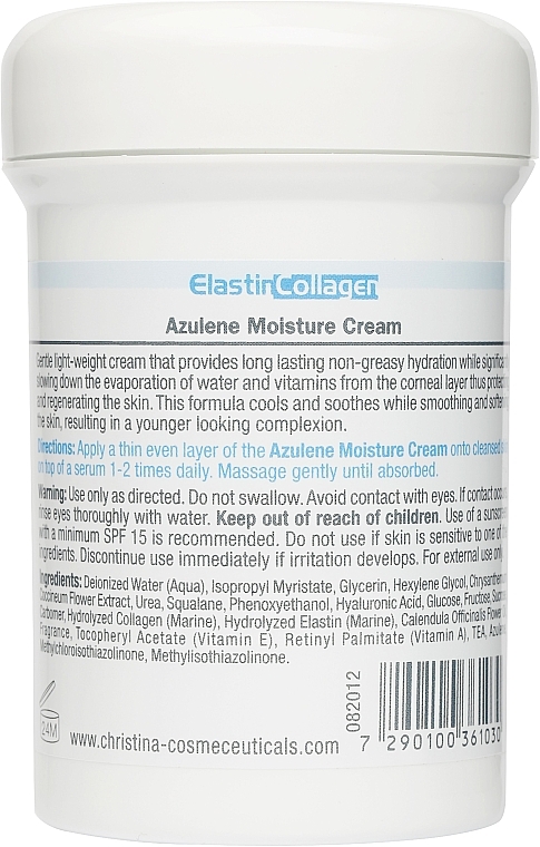 Увлажняющий азуленовый крем с коллагеном и эластином для нормальной кожи - Christina Elastin Collagen Azulene Moisture Cream — фото N6