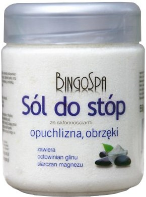 Соль для ног, склонных к потливости - BingoSpa Salt for Feet Prone to Pain, Swelling, Edema — фото 550g