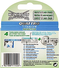 Сменные лезвия, 2 шт - Wilkinson Sword Quattro Titanium Sensitive  — фото N2