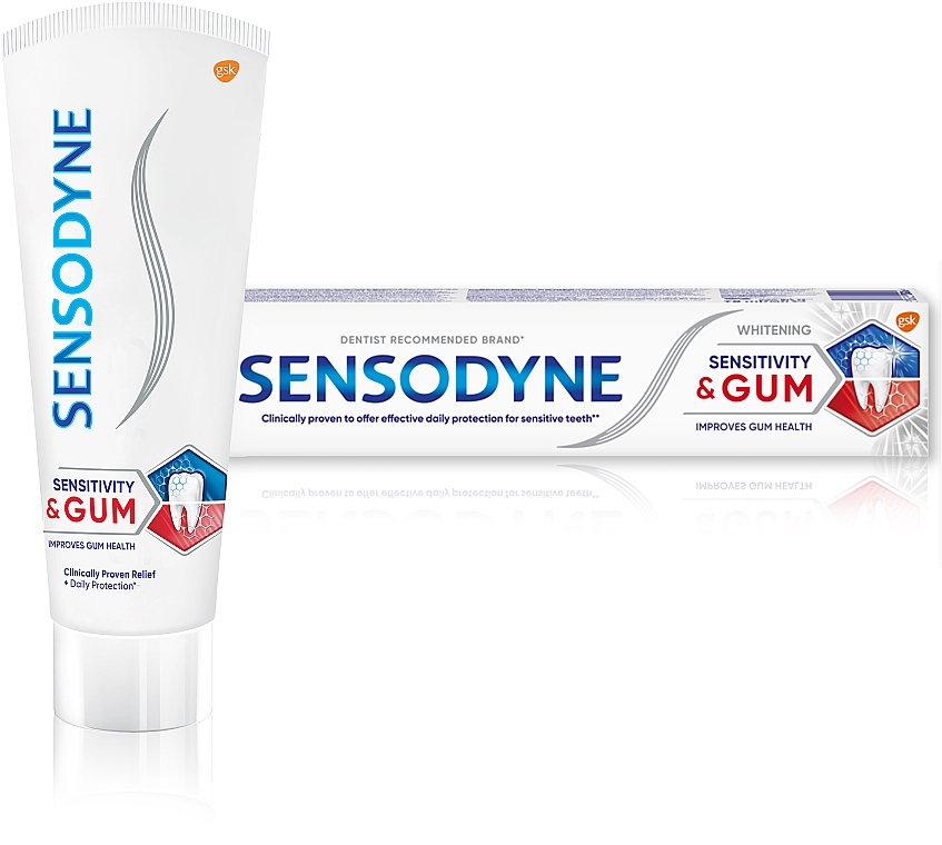 Зубная паста "Чувствительность зубов и защита десен", отбеливающая - Sensodyne Sensitivity & Gum Whitening — фото N4