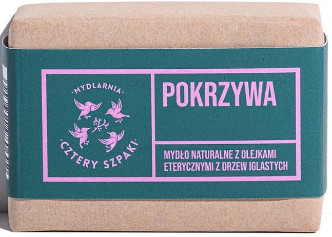 Натуральное мыло из крапивы с эфирными маслами хвойных пород - Cztery Szpaki With Coniferous Essential Oils — фото N1