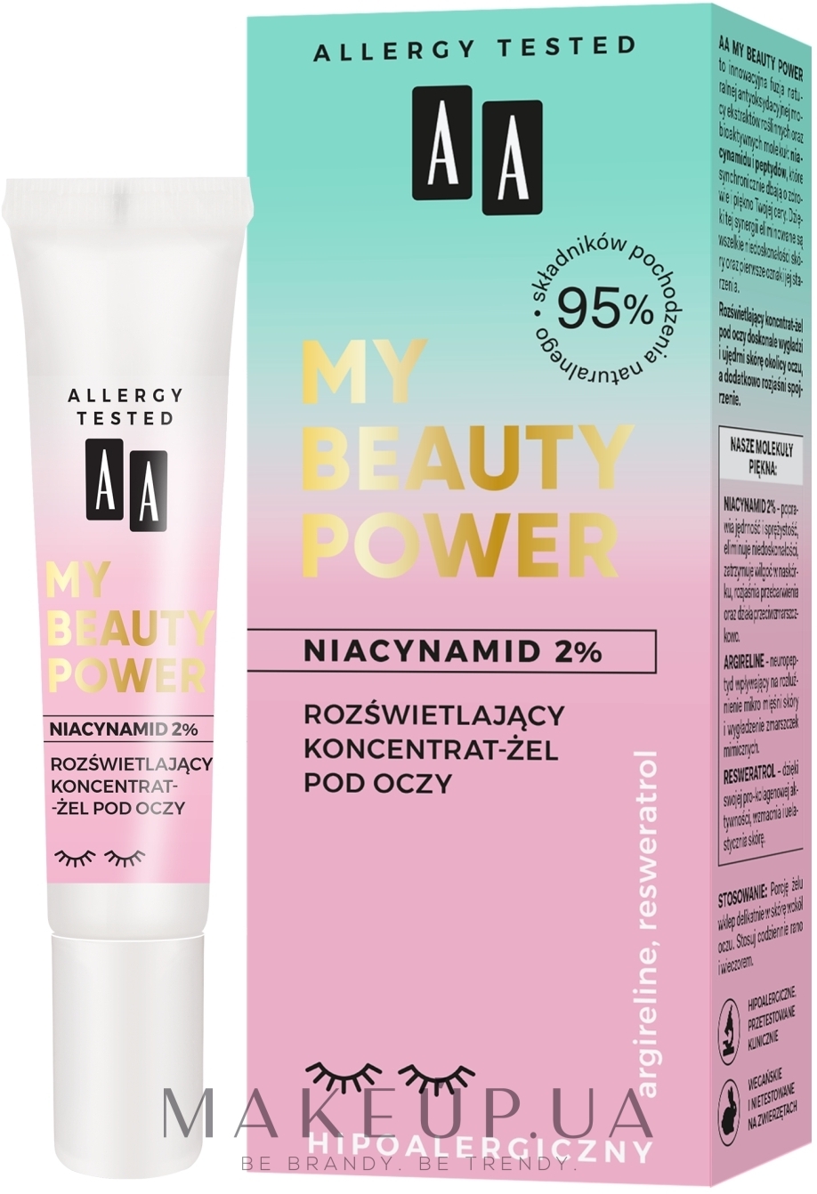 Концентрат-гель для глаз - AA My Beauty Power Niacynamid 2% — фото 15ml