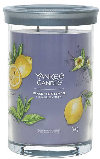 Ароматическая свеча в стакане "Black Tea & Lemon", 2 фитиля - Yankee Candle Singnature — фото N1