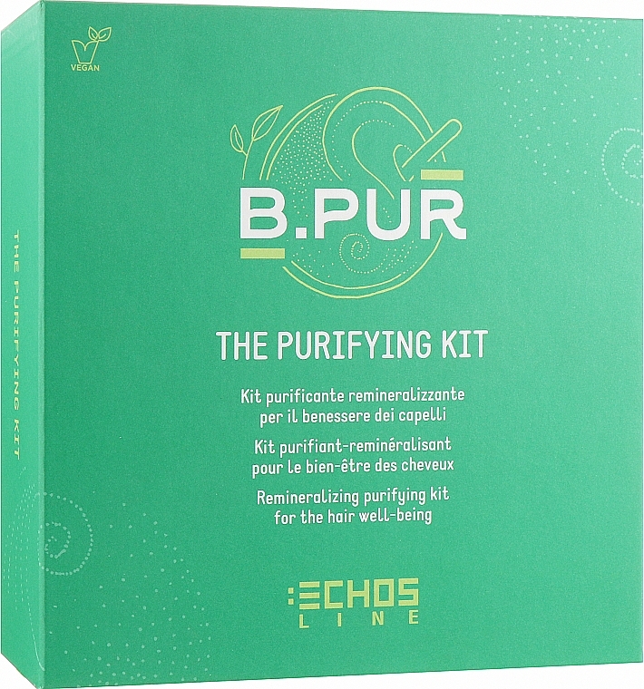 УЦЕНКА Набор - Echosline B. Pur The Purifying Kit (mud/150ml + sch/385ml + h/mask/250ml + glove/1pcs) * — фото N1