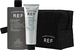 Набор - REF Hair & Body Essentials Kit (shmp/285ml + h/gel/150ml + bag) — фото N1