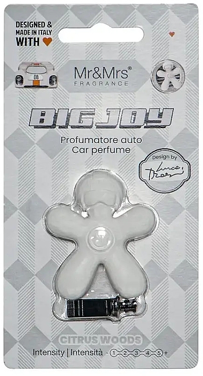 Автомобільний ароматизатор - Mr&Mrs Big Joy Citrus Woods White Car Perfume — фото N1