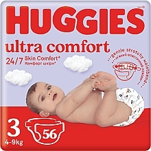 Підгузки Ultra Comfort 3 (4-9 кг), 56 шт. - Huggies — фото N1