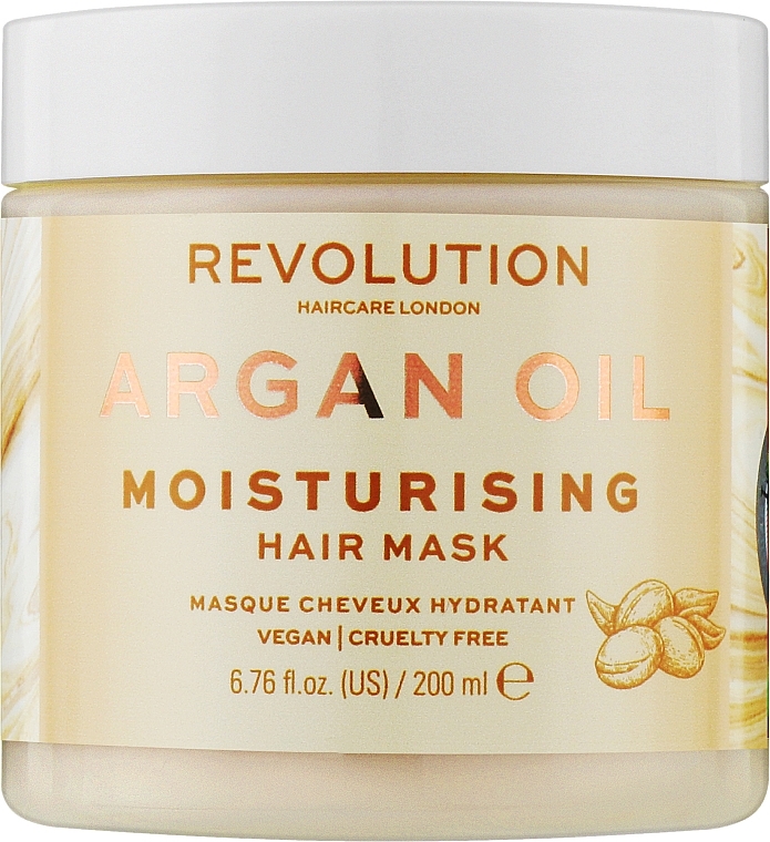 Зволожувальна маска для волосся - Makeup Revolution Moisturising Argan Oil Hair Mask — фото N1