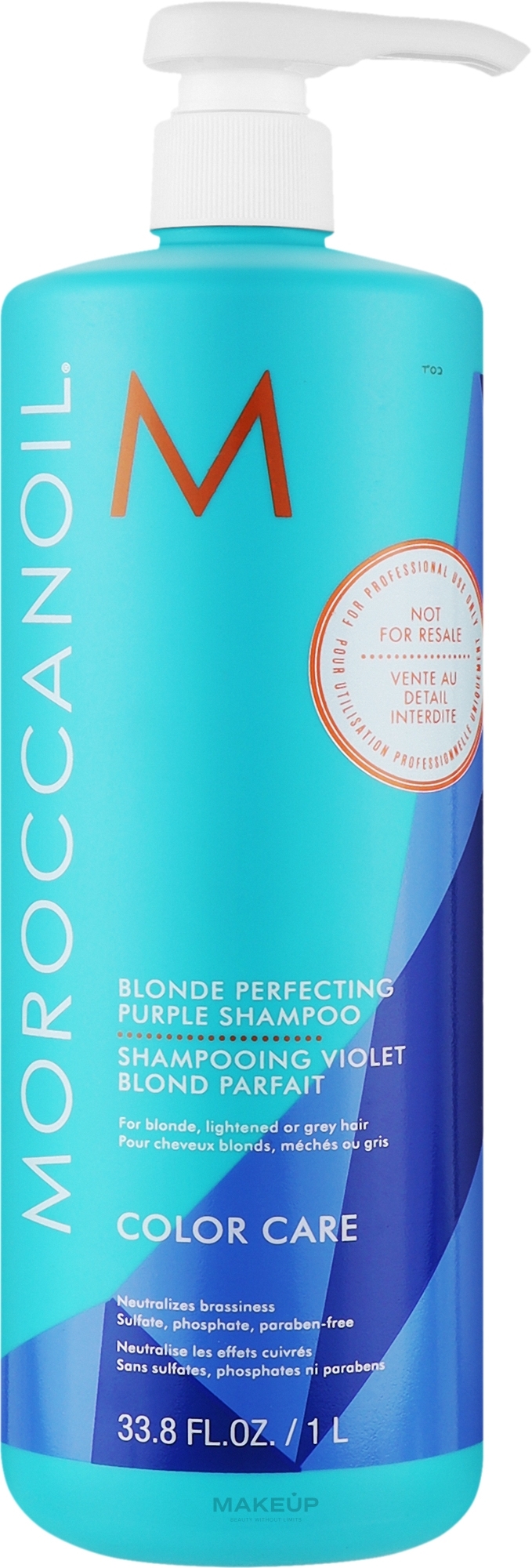 Тонирующий шампунь для волос с фиолетовым пигментом - Moroccanoil Blonde Perfecting Purple Shampoo — фото 1000ml