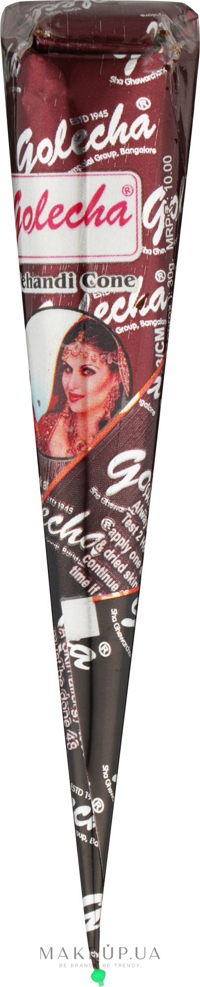 Хна в конусе, натуральная - Golecha Special Body Art Cones — фото 25g