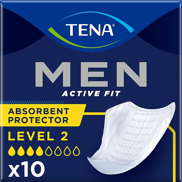 Урологические прокладки для мужчин, 10 шт. - Tena Men Level 2 — фото N1