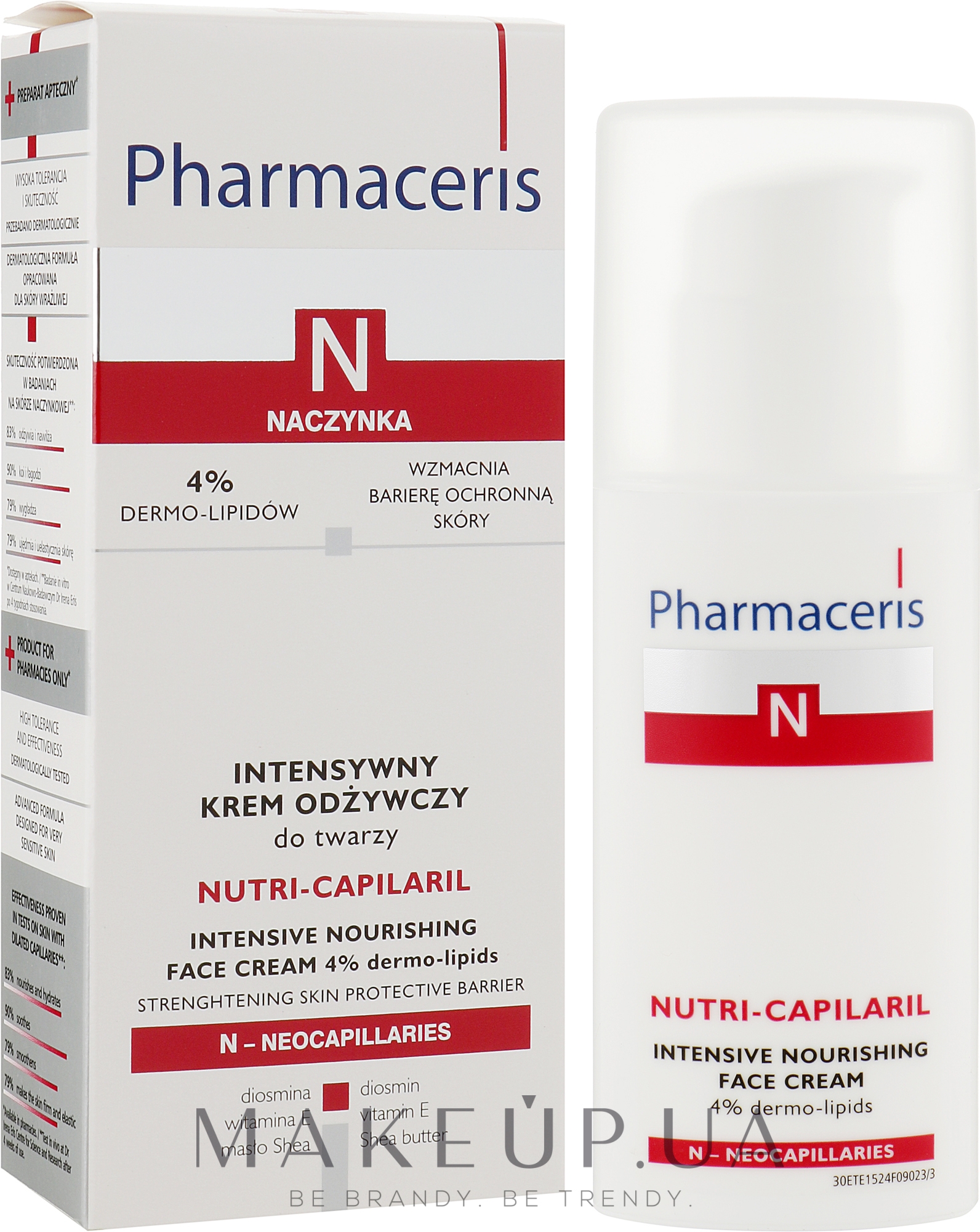 Крем интенсивный питательный для лица - Pharmaceris N Nutri-Capilaril Intensive Nourishing Cream — фото 50ml