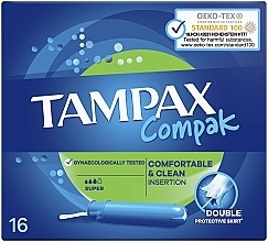 Тампоны с аппликатором, 16 шт. - Tampax Compak Discreet Tampons — фото N2